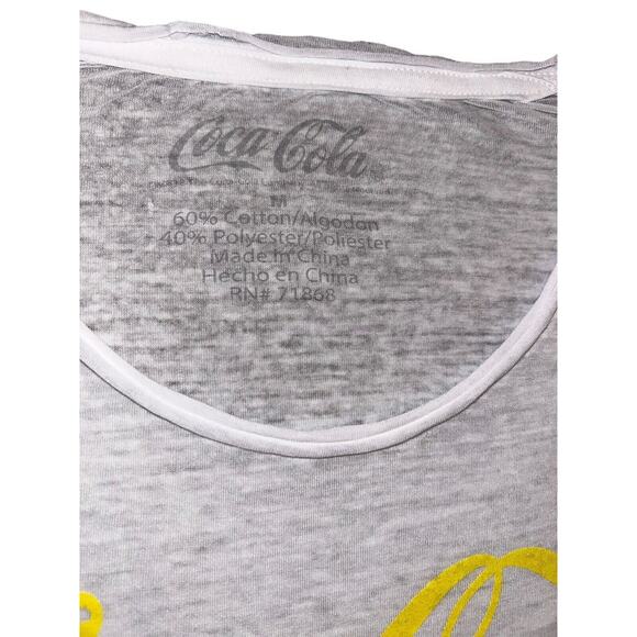 Coca Cola Womens T-shirt Size M White Rainbow Multicolored Logo Burnout Tee‎ - Picture 6 of 7